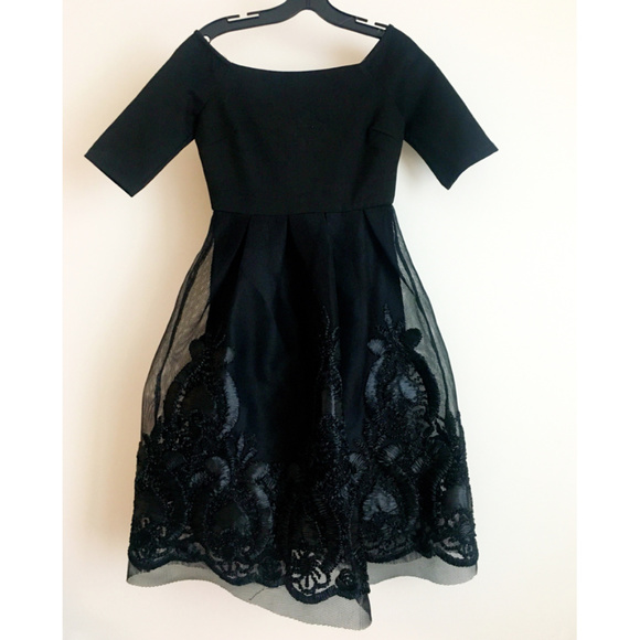 HOST PICKπΈ Black Embroidered Off Shoulder Dress - Picture 2 of 5